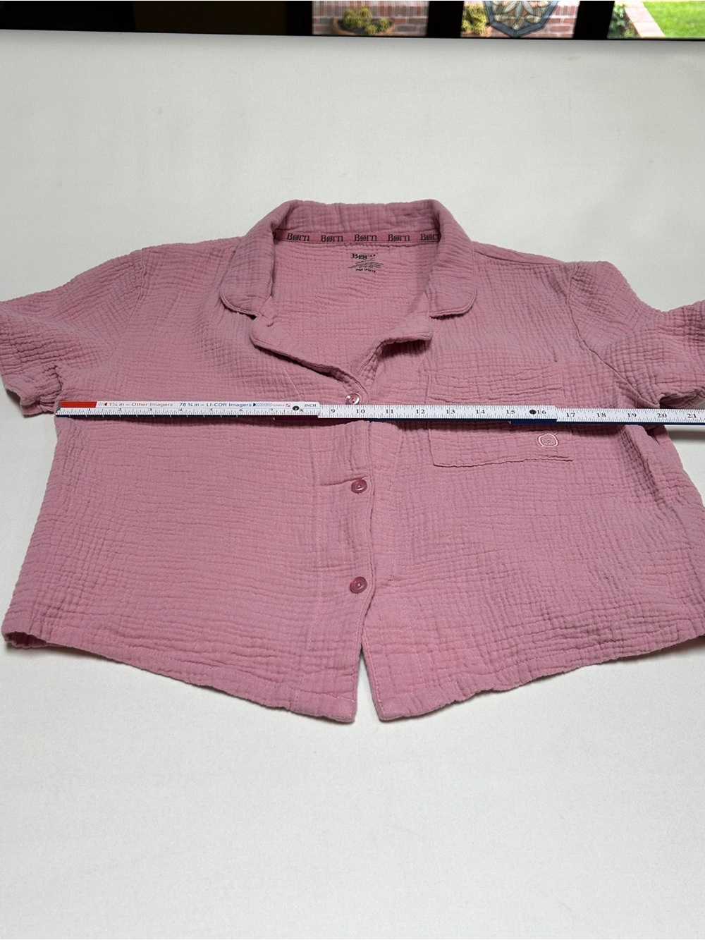 Born Light Pink Two-Piece Short Sleeve Pajama Set - Picture 10 of 15